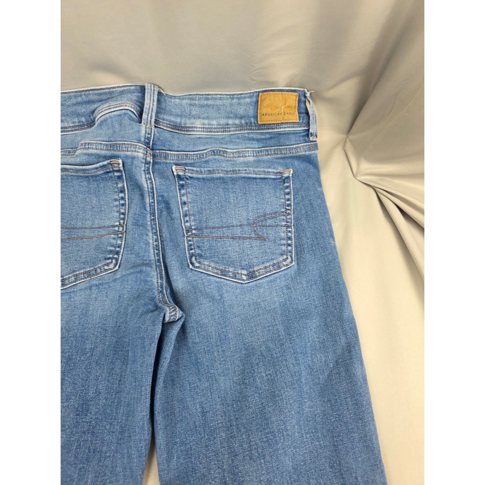 American Eagle Next Level Stretch Flare Jeans Medium Wash Size 8 Womens - Picture 10 of 15